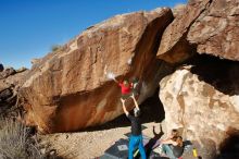 Bouldering in Hueco Tanks on 01/05/2020 with Blue Lizard Climbing and Yoga

Filename: SRM_20200105_1209360.jpg
Aperture: f/8.0
Shutter Speed: 1/250
Body: Canon EOS-1D Mark II
Lens: Canon EF 16-35mm f/2.8 L