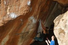 Bouldering in Hueco Tanks on 01/05/2020 with Blue Lizard Climbing and Yoga

Filename: SRM_20200105_1219510.jpg
Aperture: f/8.0
Shutter Speed: 1/250
Body: Canon EOS-1D Mark II
Lens: Canon EF 50mm f/1.8 II