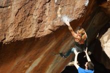 Bouldering in Hueco Tanks on 01/05/2020 with Blue Lizard Climbing and Yoga

Filename: SRM_20200105_1232290.jpg
Aperture: f/8.0
Shutter Speed: 1/250
Body: Canon EOS-1D Mark II
Lens: Canon EF 50mm f/1.8 II