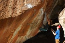 Bouldering in Hueco Tanks on 01/05/2020 with Blue Lizard Climbing and Yoga

Filename: SRM_20200105_1244170.jpg
Aperture: f/8.0
Shutter Speed: 1/250
Body: Canon EOS-1D Mark II
Lens: Canon EF 50mm f/1.8 II