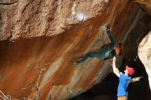 Bouldering in Hueco Tanks on 01/05/2020 with Blue Lizard Climbing and Yoga

Filename: SRM_20200105_1254020.jpg
Aperture: f/8.0
Shutter Speed: 1/250
Body: Canon EOS-1D Mark II
Lens: Canon EF 50mm f/1.8 II