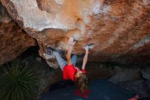 Bouldering in Hueco Tanks on 01/05/2020 with Blue Lizard Climbing and Yoga

Filename: SRM_20200105_1306470.jpg
Aperture: f/5.0
Shutter Speed: 1/250
Body: Canon EOS-1D Mark II
Lens: Canon EF 16-35mm f/2.8 L