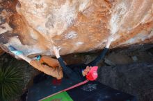 Bouldering in Hueco Tanks on 01/05/2020 with Blue Lizard Climbing and Yoga

Filename: SRM_20200105_1307411.jpg
Aperture: f/4.0
Shutter Speed: 1/250
Body: Canon EOS-1D Mark II
Lens: Canon EF 16-35mm f/2.8 L