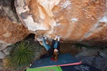 Bouldering in Hueco Tanks on 01/05/2020 with Blue Lizard Climbing and Yoga

Filename: SRM_20200105_1311080.jpg
Aperture: f/4.0
Shutter Speed: 1/250
Body: Canon EOS-1D Mark II
Lens: Canon EF 16-35mm f/2.8 L