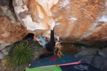 Bouldering in Hueco Tanks on 01/05/2020 with Blue Lizard Climbing and Yoga

Filename: SRM_20200105_1311110.jpg
Aperture: f/4.0
Shutter Speed: 1/250
Body: Canon EOS-1D Mark II
Lens: Canon EF 16-35mm f/2.8 L