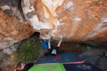 Bouldering in Hueco Tanks on 01/05/2020 with Blue Lizard Climbing and Yoga

Filename: SRM_20200105_1313170.jpg
Aperture: f/4.0
Shutter Speed: 1/250
Body: Canon EOS-1D Mark II
Lens: Canon EF 16-35mm f/2.8 L