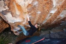 Bouldering in Hueco Tanks on 01/05/2020 with Blue Lizard Climbing and Yoga

Filename: SRM_20200105_1315010.jpg
Aperture: f/4.0
Shutter Speed: 1/250
Body: Canon EOS-1D Mark II
Lens: Canon EF 16-35mm f/2.8 L