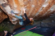 Bouldering in Hueco Tanks on 01/05/2020 with Blue Lizard Climbing and Yoga

Filename: SRM_20200105_1317260.jpg
Aperture: f/4.0
Shutter Speed: 1/250
Body: Canon EOS-1D Mark II
Lens: Canon EF 16-35mm f/2.8 L