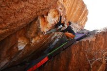 Bouldering in Hueco Tanks on 01/05/2020 with Blue Lizard Climbing and Yoga

Filename: SRM_20200105_1323050.jpg
Aperture: f/7.1
Shutter Speed: 1/250
Body: Canon EOS-1D Mark II
Lens: Canon EF 16-35mm f/2.8 L
