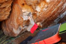 Bouldering in Hueco Tanks on 01/05/2020 with Blue Lizard Climbing and Yoga

Filename: SRM_20200105_1323460.jpg
Aperture: f/3.5
Shutter Speed: 1/250
Body: Canon EOS-1D Mark II
Lens: Canon EF 16-35mm f/2.8 L