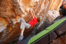 Bouldering in Hueco Tanks on 01/05/2020 with Blue Lizard Climbing and Yoga

Filename: SRM_20200105_1324010.jpg
Aperture: f/5.0
Shutter Speed: 1/250
Body: Canon EOS-1D Mark II
Lens: Canon EF 16-35mm f/2.8 L