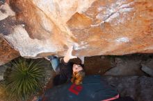 Bouldering in Hueco Tanks on 01/05/2020 with Blue Lizard Climbing and Yoga

Filename: SRM_20200105_1327150.jpg
Aperture: f/4.0
Shutter Speed: 1/250
Body: Canon EOS-1D Mark II
Lens: Canon EF 16-35mm f/2.8 L