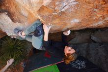 Bouldering in Hueco Tanks on 01/05/2020 with Blue Lizard Climbing and Yoga

Filename: SRM_20200105_1327210.jpg
Aperture: f/4.5
Shutter Speed: 1/250
Body: Canon EOS-1D Mark II
Lens: Canon EF 16-35mm f/2.8 L