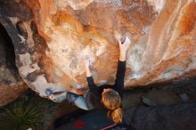 Bouldering in Hueco Tanks on 01/05/2020 with Blue Lizard Climbing and Yoga

Filename: SRM_20200105_1327280.jpg
Aperture: f/5.0
Shutter Speed: 1/250
Body: Canon EOS-1D Mark II
Lens: Canon EF 16-35mm f/2.8 L