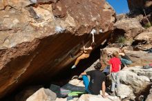 Bouldering in Hueco Tanks on 01/05/2020 with Blue Lizard Climbing and Yoga

Filename: SRM_20200105_1355320.jpg
Aperture: f/8.0
Shutter Speed: 1/250
Body: Canon EOS-1D Mark II
Lens: Canon EF 16-35mm f/2.8 L