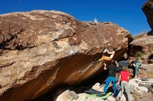 Bouldering in Hueco Tanks on 01/05/2020 with Blue Lizard Climbing and Yoga

Filename: SRM_20200105_1358310.jpg
Aperture: f/8.0
Shutter Speed: 1/250
Body: Canon EOS-1D Mark II
Lens: Canon EF 16-35mm f/2.8 L