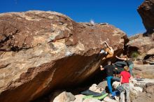 Bouldering in Hueco Tanks on 01/05/2020 with Blue Lizard Climbing and Yoga

Filename: SRM_20200105_1358360.jpg
Aperture: f/8.0
Shutter Speed: 1/250
Body: Canon EOS-1D Mark II
Lens: Canon EF 16-35mm f/2.8 L