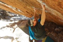 Bouldering in Hueco Tanks on 01/05/2020 with Blue Lizard Climbing and Yoga

Filename: SRM_20200105_1412090.jpg
Aperture: f/4.0
Shutter Speed: 1/400
Body: Canon EOS-1D Mark II
Lens: Canon EF 50mm f/1.8 II