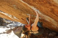 Bouldering in Hueco Tanks on 01/05/2020 with Blue Lizard Climbing and Yoga

Filename: SRM_20200105_1415350.jpg
Aperture: f/2.8
Shutter Speed: 1/640
Body: Canon EOS-1D Mark II
Lens: Canon EF 50mm f/1.8 II