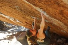 Bouldering in Hueco Tanks on 01/05/2020 with Blue Lizard Climbing and Yoga

Filename: SRM_20200105_1415351.jpg
Aperture: f/2.8
Shutter Speed: 1/640
Body: Canon EOS-1D Mark II
Lens: Canon EF 50mm f/1.8 II