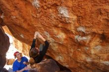 Bouldering in Hueco Tanks on 01/05/2020 with Blue Lizard Climbing and Yoga

Filename: SRM_20200105_1443330.jpg
Aperture: f/4.0
Shutter Speed: 1/250
Body: Canon EOS-1D Mark II
Lens: Canon EF 16-35mm f/2.8 L