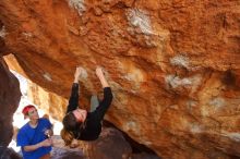 Bouldering in Hueco Tanks on 01/05/2020 with Blue Lizard Climbing and Yoga

Filename: SRM_20200105_1443340.jpg
Aperture: f/4.5
Shutter Speed: 1/250
Body: Canon EOS-1D Mark II
Lens: Canon EF 16-35mm f/2.8 L