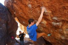 Bouldering in Hueco Tanks on 01/05/2020 with Blue Lizard Climbing and Yoga

Filename: SRM_20200105_1444240.jpg
Aperture: f/5.0
Shutter Speed: 1/250
Body: Canon EOS-1D Mark II
Lens: Canon EF 16-35mm f/2.8 L