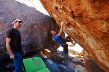 Bouldering in Hueco Tanks on 01/05/2020 with Blue Lizard Climbing and Yoga

Filename: SRM_20200105_1447080.jpg
Aperture: f/4.0
Shutter Speed: 1/250
Body: Canon EOS-1D Mark II
Lens: Canon EF 16-35mm f/2.8 L