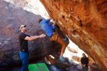 Bouldering in Hueco Tanks on 01/05/2020 with Blue Lizard Climbing and Yoga

Filename: SRM_20200105_1447230.jpg
Aperture: f/4.5
Shutter Speed: 1/250
Body: Canon EOS-1D Mark II
Lens: Canon EF 16-35mm f/2.8 L