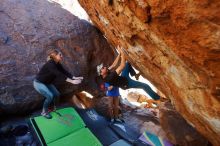 Bouldering in Hueco Tanks on 01/05/2020 with Blue Lizard Climbing and Yoga

Filename: SRM_20200105_1449160.jpg
Aperture: f/4.0
Shutter Speed: 1/250
Body: Canon EOS-1D Mark II
Lens: Canon EF 16-35mm f/2.8 L