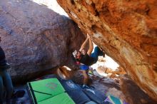 Bouldering in Hueco Tanks on 01/05/2020 with Blue Lizard Climbing and Yoga

Filename: SRM_20200105_1452550.jpg
Aperture: f/4.0
Shutter Speed: 1/250
Body: Canon EOS-1D Mark II
Lens: Canon EF 16-35mm f/2.8 L