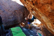 Bouldering in Hueco Tanks on 01/05/2020 with Blue Lizard Climbing and Yoga

Filename: SRM_20200105_1452551.jpg
Aperture: f/4.5
Shutter Speed: 1/250
Body: Canon EOS-1D Mark II
Lens: Canon EF 16-35mm f/2.8 L