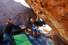 Bouldering in Hueco Tanks on 01/05/2020 with Blue Lizard Climbing and Yoga

Filename: SRM_20200105_1452570.jpg
Aperture: f/4.0
Shutter Speed: 1/250
Body: Canon EOS-1D Mark II
Lens: Canon EF 16-35mm f/2.8 L