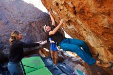 Bouldering in Hueco Tanks on 01/05/2020 with Blue Lizard Climbing and Yoga

Filename: SRM_20200105_1453110.jpg
Aperture: f/3.5
Shutter Speed: 1/250
Body: Canon EOS-1D Mark II
Lens: Canon EF 16-35mm f/2.8 L