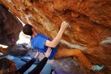 Bouldering in Hueco Tanks on 01/05/2020 with Blue Lizard Climbing and Yoga

Filename: SRM_20200105_1454162.jpg
Aperture: f/3.5
Shutter Speed: 1/250
Body: Canon EOS-1D Mark II
Lens: Canon EF 16-35mm f/2.8 L