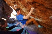 Bouldering in Hueco Tanks on 01/05/2020 with Blue Lizard Climbing and Yoga

Filename: SRM_20200105_1454170.jpg
Aperture: f/4.0
Shutter Speed: 1/250
Body: Canon EOS-1D Mark II
Lens: Canon EF 16-35mm f/2.8 L