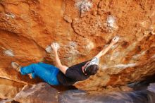 Bouldering in Hueco Tanks on 01/05/2020 with Blue Lizard Climbing and Yoga

Filename: SRM_20200105_1503570.jpg
Aperture: f/3.5
Shutter Speed: 1/250
Body: Canon EOS-1D Mark II
Lens: Canon EF 16-35mm f/2.8 L