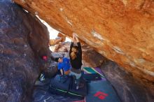 Bouldering in Hueco Tanks on 01/05/2020 with Blue Lizard Climbing and Yoga

Filename: SRM_20200105_1522370.jpg
Aperture: f/4.5
Shutter Speed: 1/250
Body: Canon EOS-1D Mark II
Lens: Canon EF 16-35mm f/2.8 L