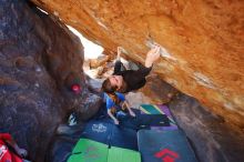 Bouldering in Hueco Tanks on 01/05/2020 with Blue Lizard Climbing and Yoga

Filename: SRM_20200105_1530270.jpg
Aperture: f/3.5
Shutter Speed: 1/250
Body: Canon EOS-1D Mark II
Lens: Canon EF 16-35mm f/2.8 L