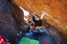 Bouldering in Hueco Tanks on 01/05/2020 with Blue Lizard Climbing and Yoga

Filename: SRM_20200105_1530280.jpg
Aperture: f/4.0
Shutter Speed: 1/250
Body: Canon EOS-1D Mark II
Lens: Canon EF 16-35mm f/2.8 L