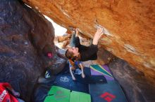 Bouldering in Hueco Tanks on 01/05/2020 with Blue Lizard Climbing and Yoga

Filename: SRM_20200105_1530290.jpg
Aperture: f/3.5
Shutter Speed: 1/250
Body: Canon EOS-1D Mark II
Lens: Canon EF 16-35mm f/2.8 L