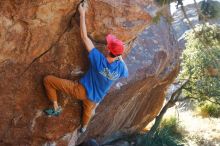 Bouldering in Hueco Tanks on 01/05/2020 with Blue Lizard Climbing and Yoga

Filename: SRM_20200105_1557570.jpg
Aperture: f/5.0
Shutter Speed: 1/250
Body: Canon EOS-1D Mark II
Lens: Canon EF 50mm f/1.8 II