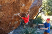 Bouldering in Hueco Tanks on 01/05/2020 with Blue Lizard Climbing and Yoga

Filename: SRM_20200105_1605360.jpg
Aperture: f/4.5
Shutter Speed: 1/250
Body: Canon EOS-1D Mark II
Lens: Canon EF 50mm f/1.8 II