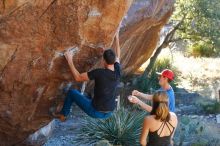 Bouldering in Hueco Tanks on 01/05/2020 with Blue Lizard Climbing and Yoga

Filename: SRM_20200105_1606080.jpg
Aperture: f/3.5
Shutter Speed: 1/250
Body: Canon EOS-1D Mark II
Lens: Canon EF 50mm f/1.8 II