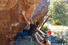 Bouldering in Hueco Tanks on 01/05/2020 with Blue Lizard Climbing and Yoga

Filename: SRM_20200105_1606190.jpg
Aperture: f/3.5
Shutter Speed: 1/250
Body: Canon EOS-1D Mark II
Lens: Canon EF 50mm f/1.8 II