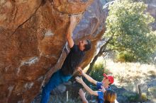 Bouldering in Hueco Tanks on 01/05/2020 with Blue Lizard Climbing and Yoga

Filename: SRM_20200105_1606210.jpg
Aperture: f/4.0
Shutter Speed: 1/250
Body: Canon EOS-1D Mark II
Lens: Canon EF 50mm f/1.8 II