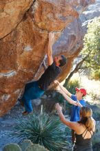 Bouldering in Hueco Tanks on 01/05/2020 with Blue Lizard Climbing and Yoga

Filename: SRM_20200105_1606240.jpg
Aperture: f/3.5
Shutter Speed: 1/250
Body: Canon EOS-1D Mark II
Lens: Canon EF 50mm f/1.8 II