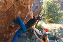 Bouldering in Hueco Tanks on 01/05/2020 with Blue Lizard Climbing and Yoga

Filename: SRM_20200105_1606300.jpg
Aperture: f/4.0
Shutter Speed: 1/250
Body: Canon EOS-1D Mark II
Lens: Canon EF 50mm f/1.8 II