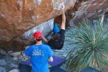 Bouldering in Hueco Tanks on 01/05/2020 with Blue Lizard Climbing and Yoga

Filename: SRM_20200105_1620000.jpg
Aperture: f/2.8
Shutter Speed: 1/250
Body: Canon EOS-1D Mark II
Lens: Canon EF 50mm f/1.8 II