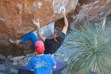 Bouldering in Hueco Tanks on 01/05/2020 with Blue Lizard Climbing and Yoga

Filename: SRM_20200105_1620030.jpg
Aperture: f/2.5
Shutter Speed: 1/250
Body: Canon EOS-1D Mark II
Lens: Canon EF 50mm f/1.8 II